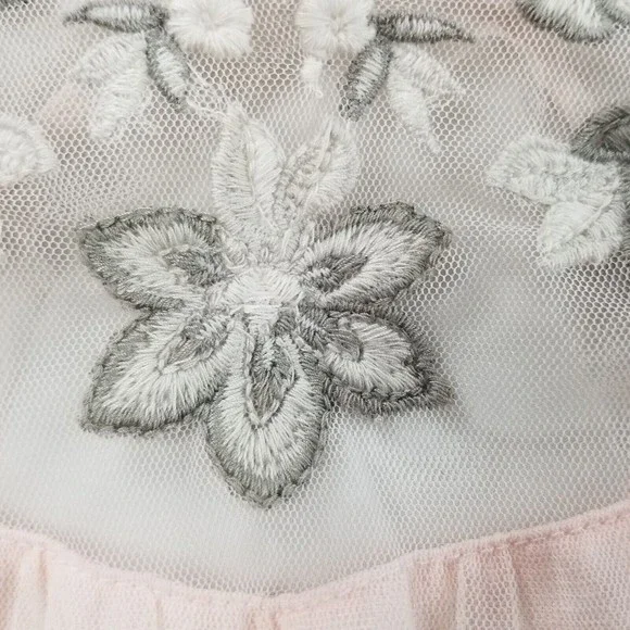 Hollister Babydoll Layered Tank Top Womens M Pink Embroidered Sleeveless Top - Picture 7 of 16